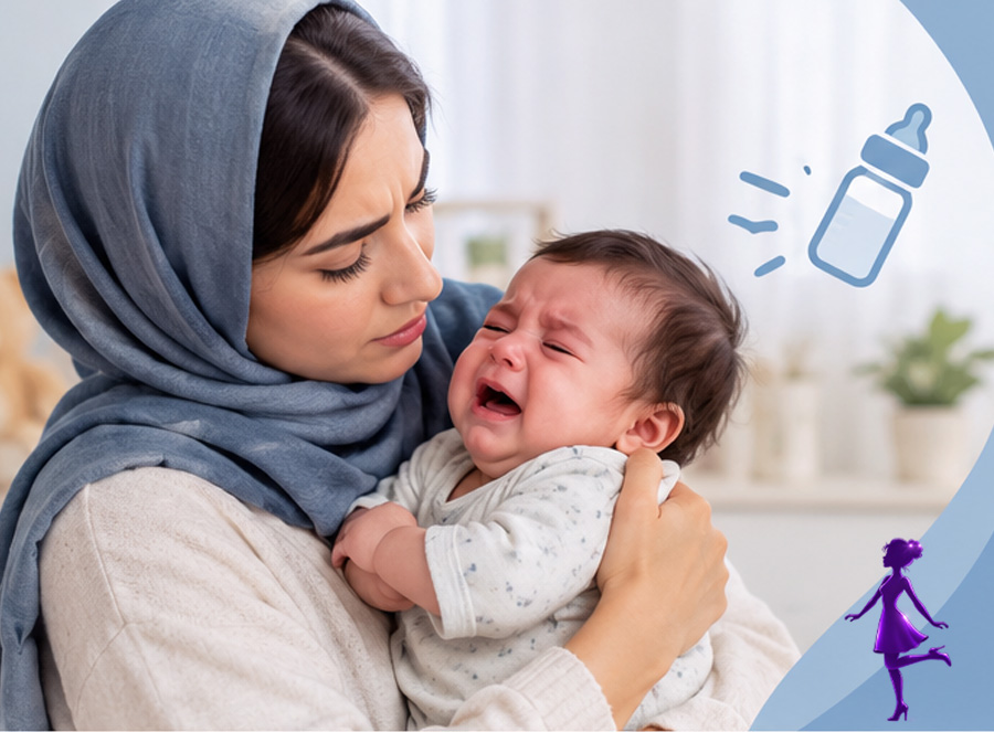 چرا نوزاد بعد از شیر خوردن گریه می کند؟ 7 علت مهم