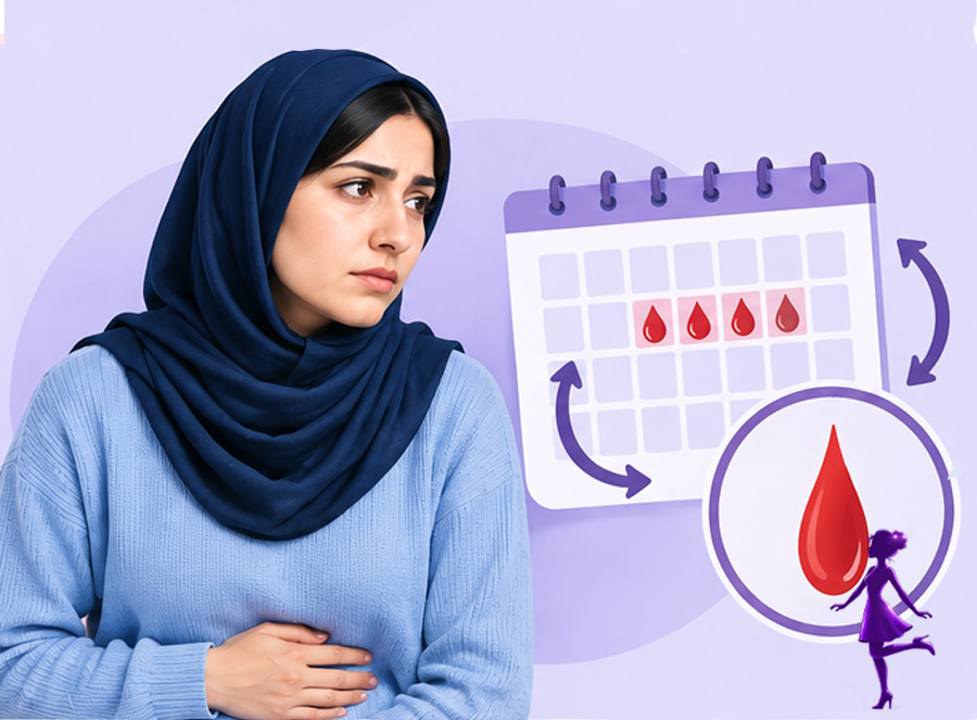 لکه بینی بین دو پریود چه علتی دارد؟