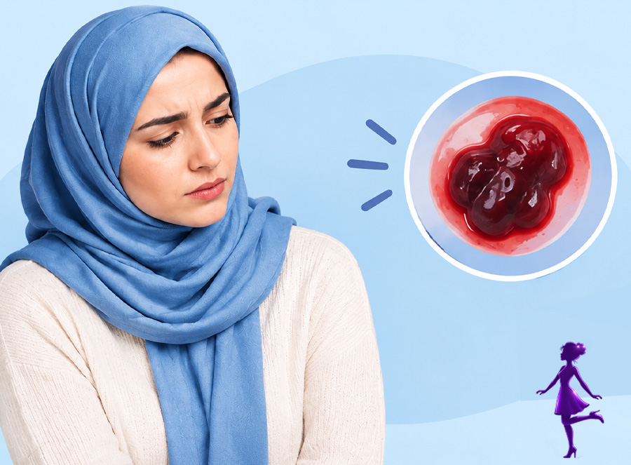 لخته خون در پریود طبیعی است؟ چه زمانی نگران شویم؟